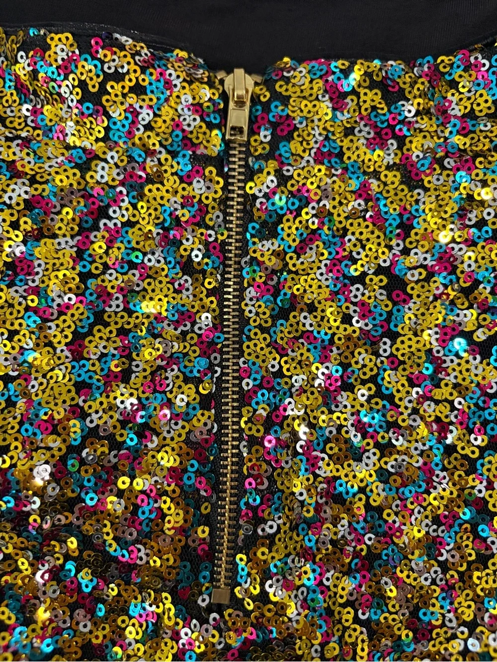 Nasty Gal Gold Sequin Circle Skirt